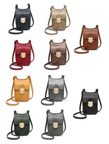 Sac à bandoulière, sac à main pour téléphone portable, petit sac à bandoulière, portefeuille pour téléphone, sac à bandoulière, sac à bandoulière longue pour I Phone, Galaxy Smartphones -A36751m or 14