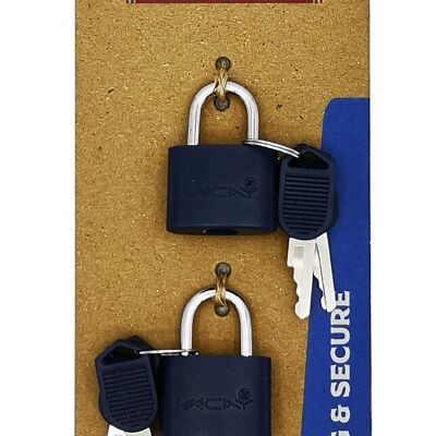 Two Travel Case Locks, Luggage Locks with Keys, Suitcase Padlock, Lightweight Locks for Bags, Mini Padlock for small case, Locks for Office/Home/School, Ideal for Home & Garden, Locks for Lockers