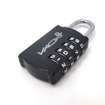 Combi Lock à quatre cadrans, cadenas à combinaison pour bagages, cadenas à 4 chiffres, cadenas de voyage, cadenas à combinaison portable, cadenas à combinaison pour valise 2