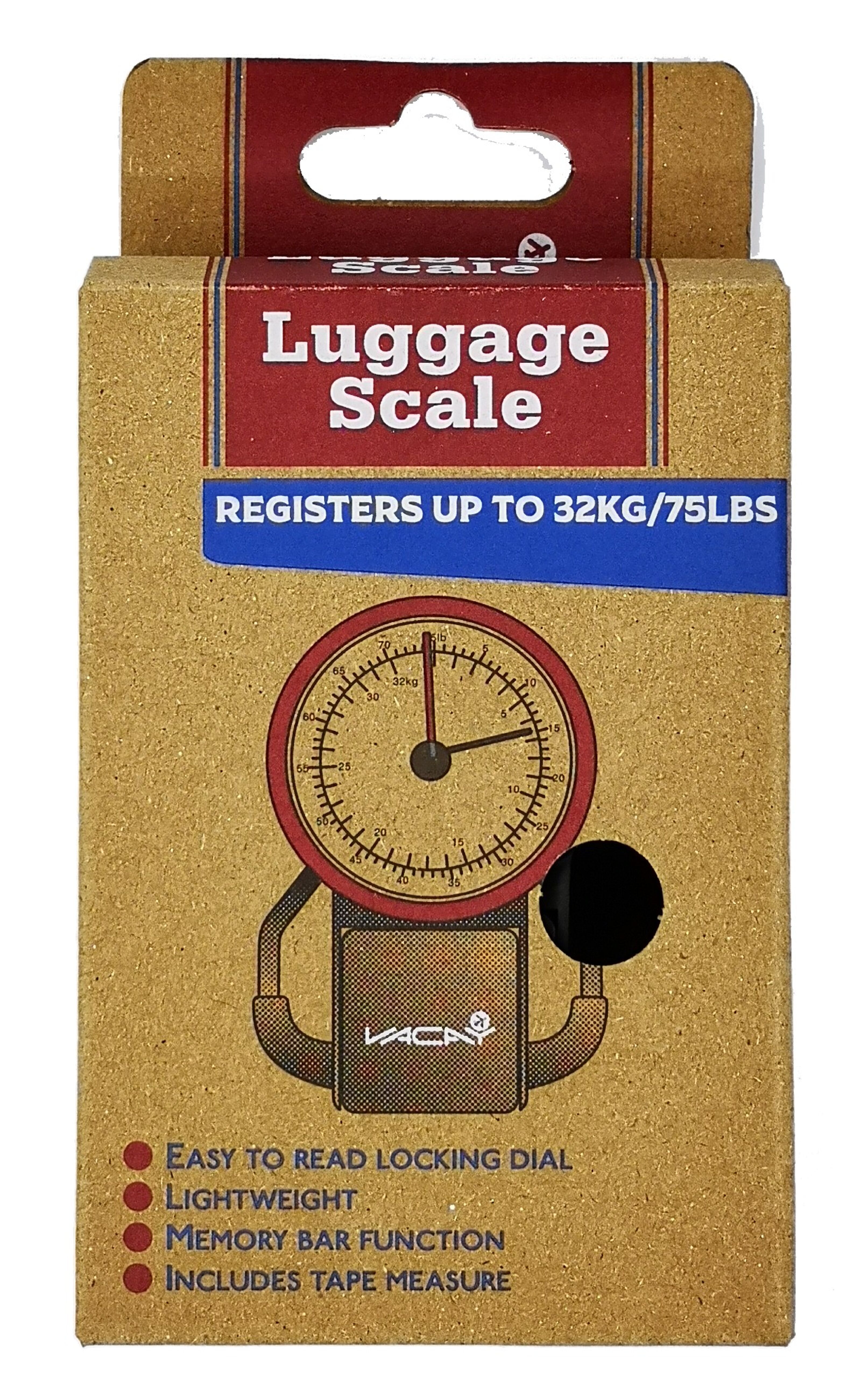 Manual Luggage Baggage Scale with Tape Measure with Dial Analog Display  Travel Size Portable Take Along