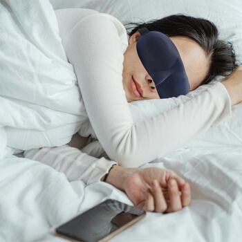 Masque pour les yeux de voyage 3D, cache-yeux de sommeil, aide au sommeil profilé 3D, masque pour les yeux de sommeil à bloc lumineux, masque de sommeil occultant 8