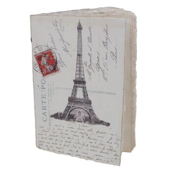Carnet parchemin A5 Tour Eiffel vintage, coll. Paris 1