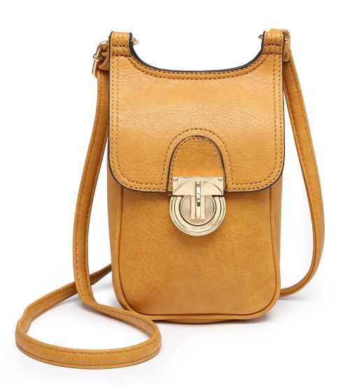 Quality Crossbody Bag, Mobile Phone Purse, Small Shoulder Bag, Phone Wallet ,Shoulder bag,  Long Strap bag  for I Phone, Galaxy Smartphones -A36751m yellow