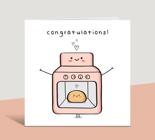 Pregnancy Congratulations Card, Parents To Be Card, Bun In Oven, Expecting a Baby, New Baby News, Soon to be Mum , TH20