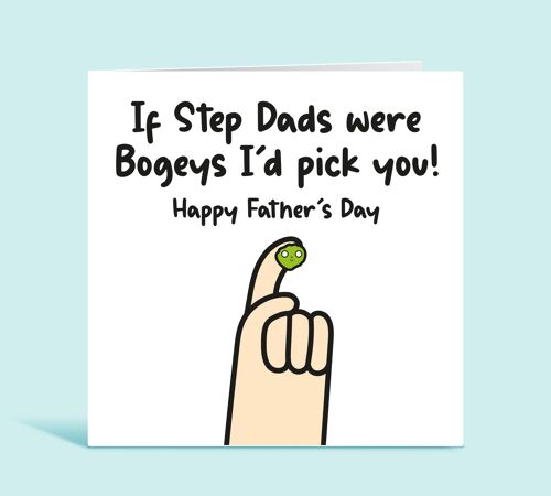 Father's Day Card, If Step Dads Were Bogeys I'd Pick You, Funny Card For Step Dad, From Step Son, From Step Daughter, Card For Him , TH39