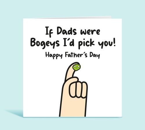 Father's Day Card, If Dads Were Bogeys I'd Pick You, Funny Card For Dad, From Son, From Daughter, From Children, Card For Him , TH75
