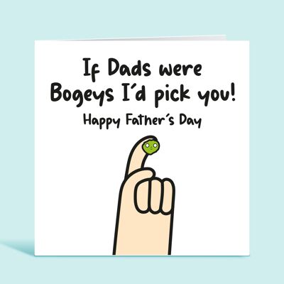 Vatertagskarte, If Dads were Bogeys I'd Pick You, lustige Karte für Papa, von Sohn, von Tochter, von Kindern, Karte für ihn, TH75