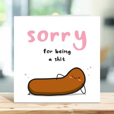 Sorry For Being A Little Shit, Sorry Card, Funny Apology Card, I'm Sorry Message, Forgive Me, Break Up Card, Divorce, Apologise , TH102