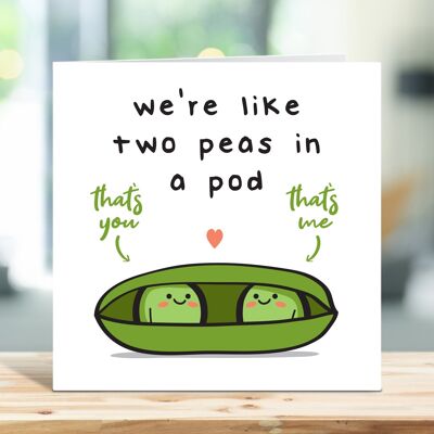 Anniversary Card, We're Like Two Peas In A Pod, Funny Card, Love Card, Anniversary Card, Birthday Card, For Husband, Boyfriend, Fiance, Him , TH217