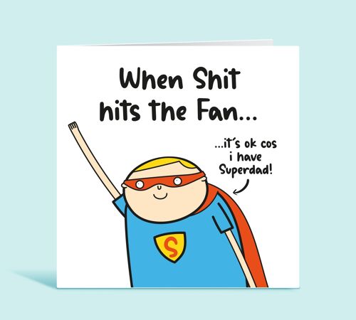 Father's Day Card, Funny Dad Card, Fathers Day Card, Appreciation Card, Super Dad Card, From Daughter, From Son , TH219