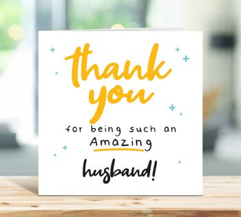 Carte de mari, Merci d'être un mari incroyable, carte d'appréciation du mari, mari incroyable, carte de remerciement pour le mari, carte pour lui, TH224 1
