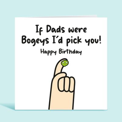 Papa-Geburtstagskarte, If Dads were Bogeys I'd Pick You, lustige Geburtstagskarte für Papa, von Sohn, von Tochter, von Kindern, Karte für ihn, TH258
