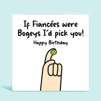 Geburtstagskarte für Verlobte, If Fiancées were Bogeys I’d Pick You, lustige Geburtstagskarte für Verlobte, Karte von Verlobten, vom Partner, Karte für sie, TH265