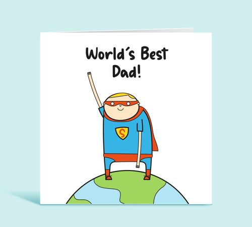 Dad Birthday Card, World's Best Dad, Thank You Card For Dad, Appreciation Card, For Bonus Dad, Step Dad, From Daughter, From Son, For Him , TH281