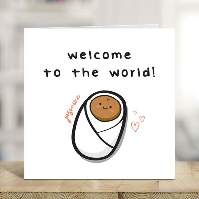 Bienvenidos al mundo, noticias sobre bebés, felicitaciones por convertirse en padres, nueva tarjeta de bebé, llegada del bebé, llegada de la niña, TH302