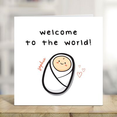 Carte de bébé, Bienvenue dans le monde, Nouvelles de bébé, Félicitations pour devenir parents, Nouvelle carte de bébé, Arrivée de bébé garçon, Arrivée de bébé fille, TH305