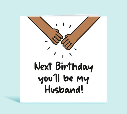Fiancé Birthday Card, Next Birthday You'll Be My Husband, Husband To Be Birthday Card, Romantic Birthday Card For Husband To Be , TH333