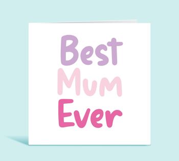 Carte d'anniversaire de maman, meilleure maman jamais, de la fille, du fils, des enfants, carte pour elle, TH334