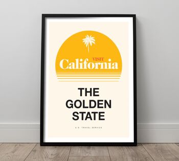 California Wall Art, California State Poster, Retro Travel Poster, Vintage Travel Print, Home Wall Art, Office Decor, Housewarming Gift, TH343 1
