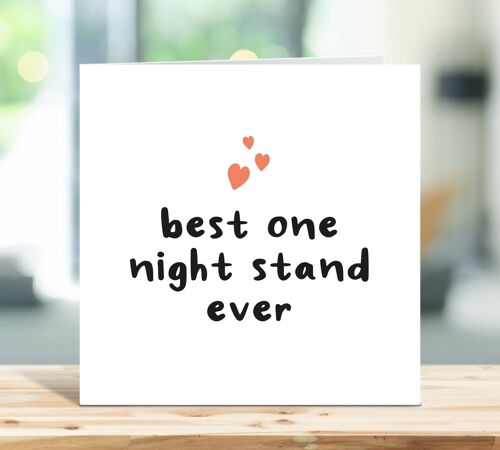 Funny Anniversary Card, Best One Night Stand Ever, Naughty Greeting Cards, Boyfriend, Husband, Fiance, Wife, Fiancee, For Him, For Her , TH346