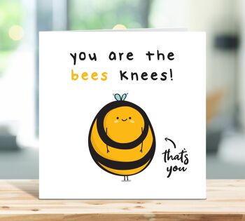 Vous êtes la carte de voeux de genoux d'abeilles, carte d'anniversaire, carte d'anniversaire, carte d'amour, carte de bourdon, pour petit ami, pour petite amie, ami, TH352 1