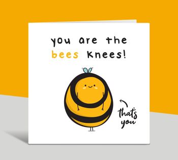 Vous êtes la carte de voeux de genoux d'abeilles, carte d'anniversaire, carte d'anniversaire, carte d'amour, carte de bourdon, pour petit ami, pour petite amie, ami, TH352 2