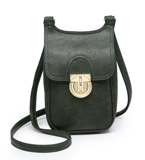 Quality Crossbody Bag, Mobile Phone Purse, Small Shoulder Bag, Phone Wallet ,Shoulder bag,  Long Strap bag  for I Phone, Galaxy Smartphones -A36751m green