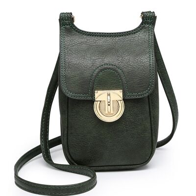 Sac à bandoulière de qualité, sac à main pour téléphone portable, petit sac à bandoulière, portefeuille pour téléphone, sac à bandoulière, sac à bandoulière longue pour I Phone, Galaxy Smartphones -A36751m vert