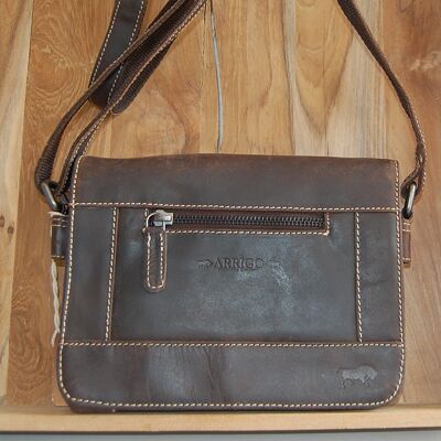 GRAS LEATHER SHOULDER BAG, BROWN