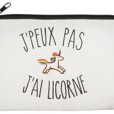 TROUSSE A MAQUILLAGE JE PEUX PAS J AI LICORNE