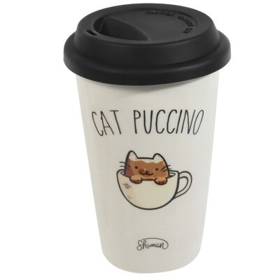 MUG TAKE AWAY CAT PUCCINO