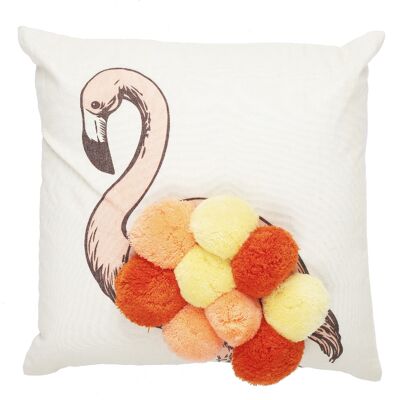 COUSSIN POMPON FLAMINGO