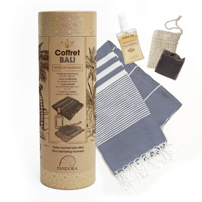 COFFRET FOUTA BALI INDIGO