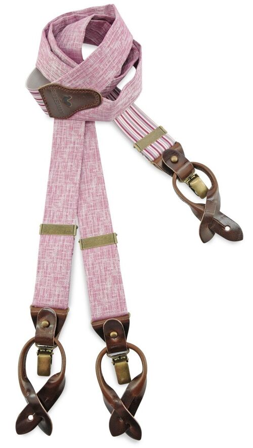 Sir Redman deluxe suspenders Fiero Famiglia rosa antico