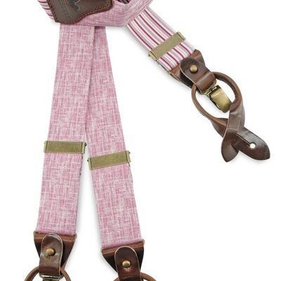Sir Redman deluxe suspenders Fiero Famiglia rosa antico
