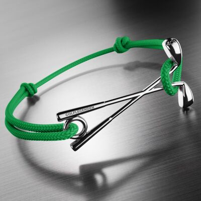 Golf bracelet stainless steel - green