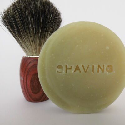 Shaving soap in one piece