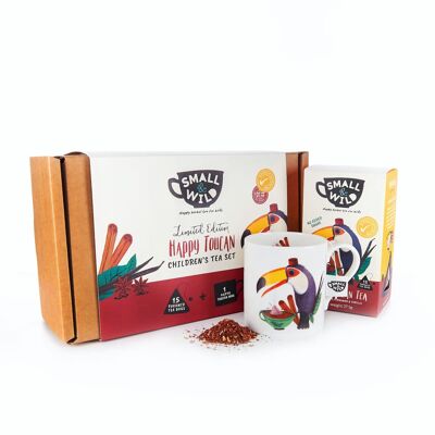 Coffret cadeau thé et tasse pour enfants Happy Toucan