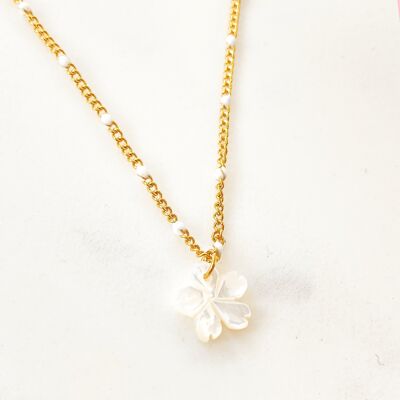 collier floral Pink lady