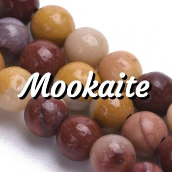 Boucles d'oreilles Mookaite - Acier inoxydable doré rose 2
