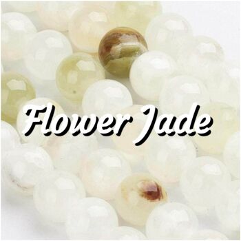 Boucles d'oreilles jaspe et jade - Acier inoxydable doré rose 2