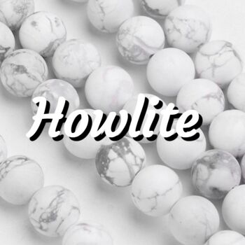 Boucles d'oreilles Howlite - Acier inoxydable doré 2