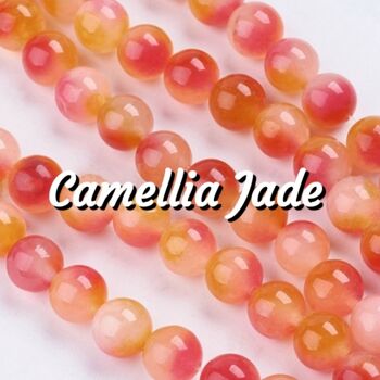 Boucles d'oreilles Jade Orange - Acier inoxydable 2