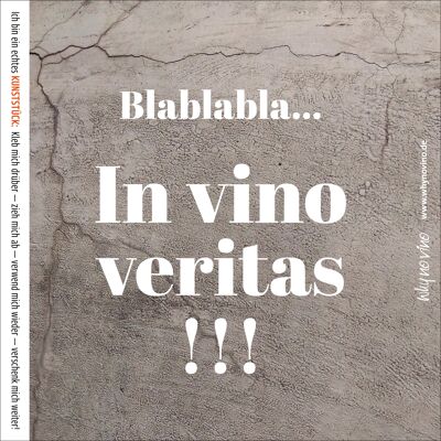 Etichetta del vino "Blabla Veritas".