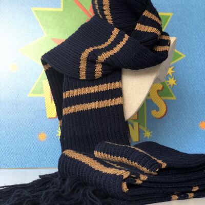 Blue and bronze Ravenclaw scarf - Harry Potter