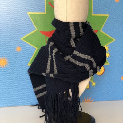 Blue and gray Ravenclaw scarf -Harry Potter