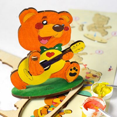 Orso - Puzzle 3D da colorare