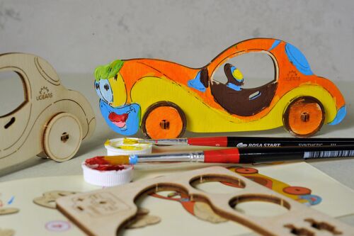 Car - Colouring 3D Puzzle