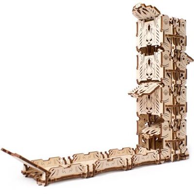 Modularer Würfelturm – Mechanisches Gerät aus Holz für Tischspiele