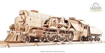 Train à vapeur V-Express avec annexe - Puzzle 3D mécanique